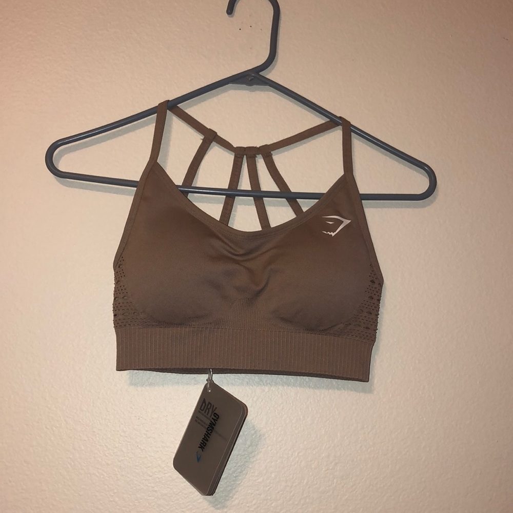 Sand color sports bra